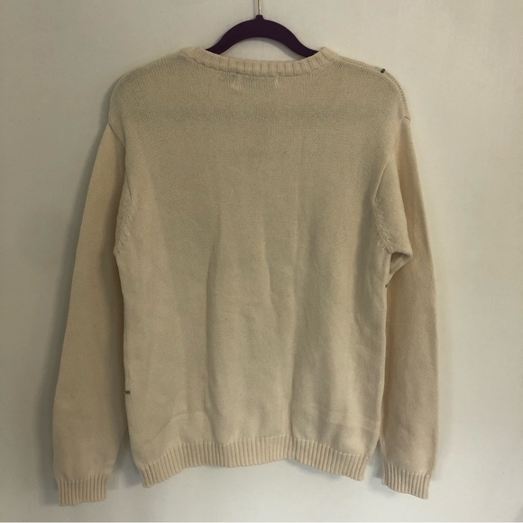 BILL BLASS Menswear Men’s Cream Crewneck Knit Pullover Sweater Size L - Picture 7 of 11